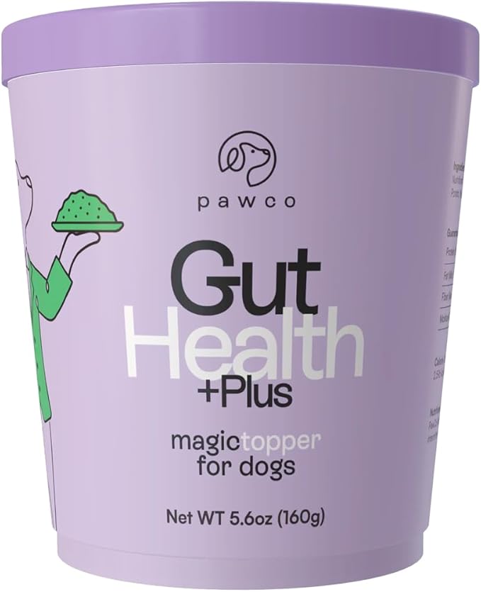 PawCo Dog Food Toppers for Picky Eaters, Gut Health – Supports Digestion & Sensitive Stomach – Functional Dog Food Flavor Enhancer with Postbiotics, Pumpkin & Sweet Potato – Magic Topper – 5.6oz