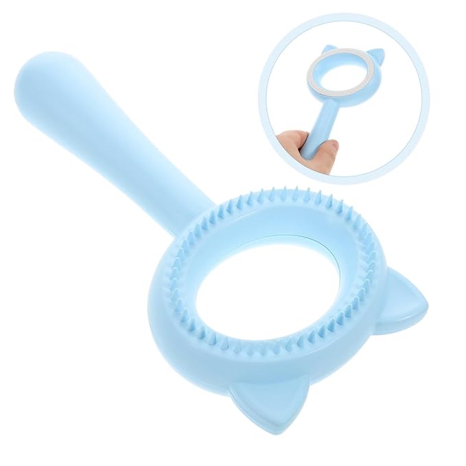 TOYANDONA 2PCS Double-Sided PET Grooming Brush Cat Ear Design PET Hair Removal Comb for Dogs and Cats Multi-Functional Deshedding Tool for Long and Short Hair