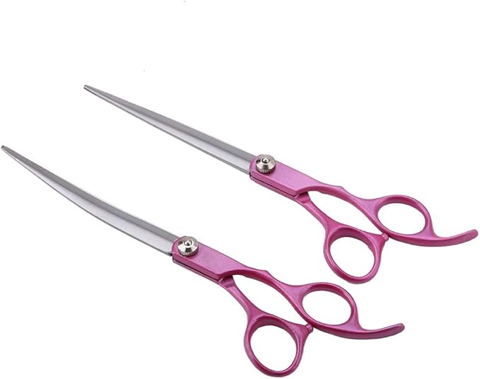 Zerodis 4PCS Handle Scissors, Multipurpose office Grooming Hairdressing Professional Pet Shears Set Comfort Grip Handles Household Scissor Sturdy Craft Supplies for Home