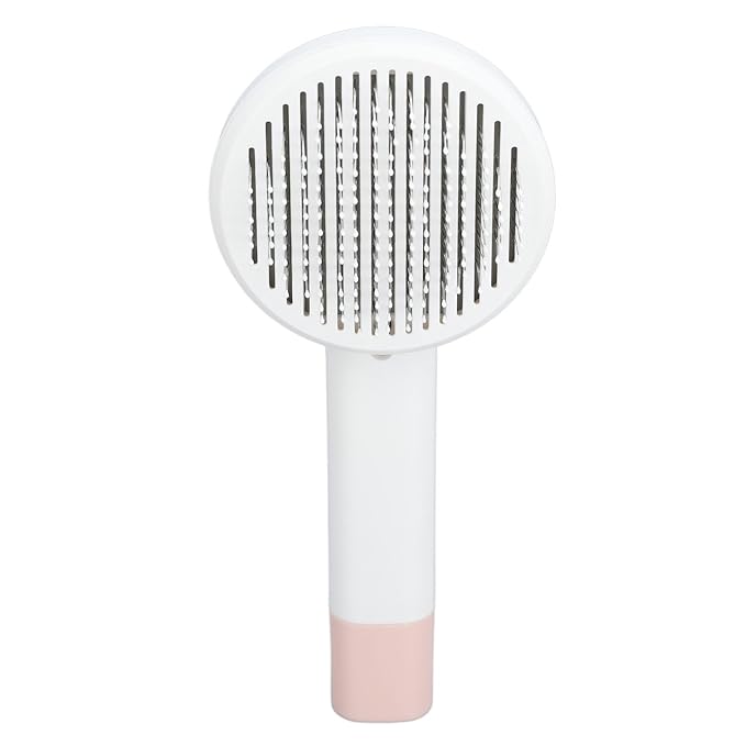 Brushes for pets Dog Cat Grooming Bursh Kit Pet Slicker Brush 2 in 1 Detangling Self Cleaning Floating Hair Removal Pet Grooming Comb with Nail Grinder for Cat Roseate