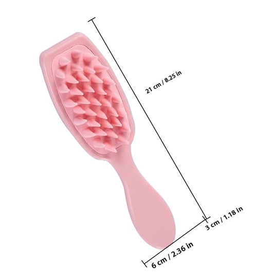 Pet Grooming Brush Dog Bath Massage Brush Silicone Handle Soft Pet Comb for Dogs Puppy Bathing Supplies Pink