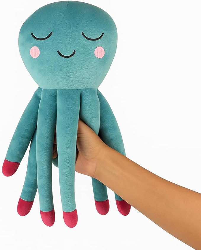 NANDOG My BFF Gus The Octopus Plush Dog Toy – Soft Squeaky Pet-Only Toys for Dogs & Cats – Durable, Cuddly & Adorable Pet Companions for Playtime, Fetch & Snuggles