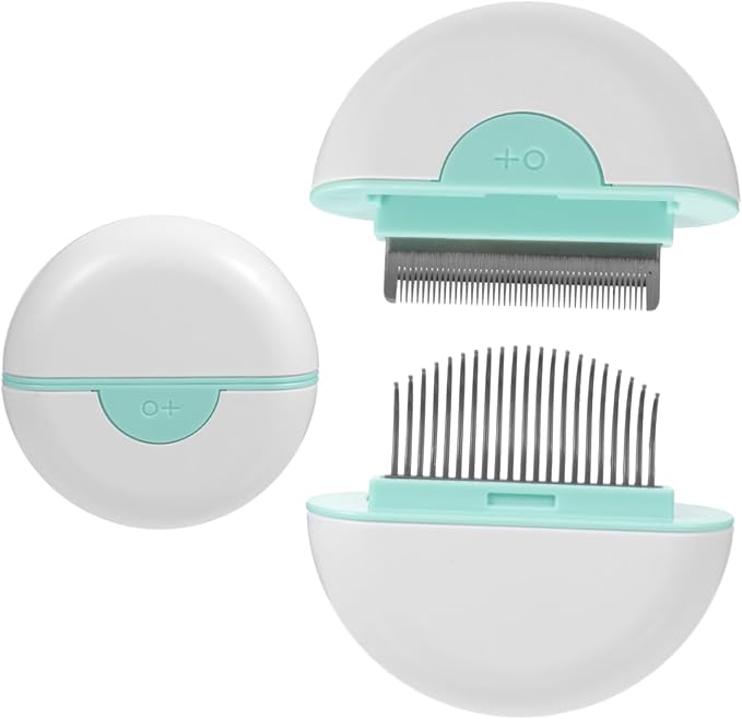 balacoo Cat Grooming Comb for Hair Removal and Cleaning Massage Tool for Loose Fur and Tangles Portable Design Mint Green for Daily Pet Grooming