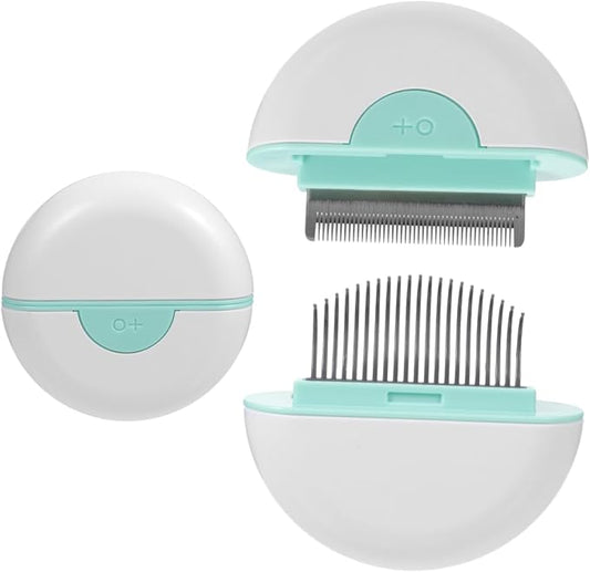 balacoo Cat Grooming Comb for Hair Removal and Cleaning Massage Tool for Loose Fur and Tangles Portable Design Mint Green for Daily Pet Grooming