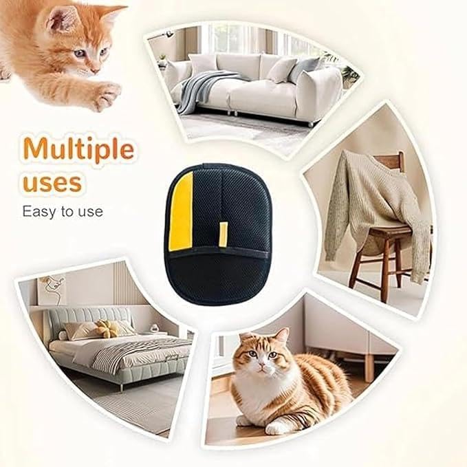 Pet Hair Removal Gloves, Electrostatic Pet Hair Remover, Reusable Cat&Dog Hair Remover for Couch, Furniture, Carpet, Car Seat, Pet Grooming Gloves (2 Pack)