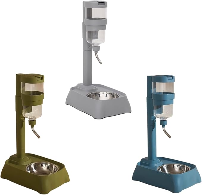 Pet Water and Food Dispenser Raised Height Adjustable for Home Use Feeding Supplies Portable Water Dispenser
