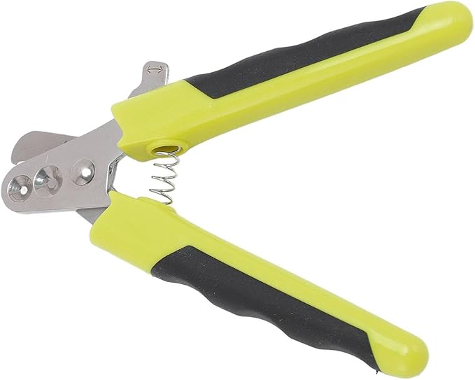 Rengue Cat Nail Trimmers Pet Nail Clippers, Stainless Steel Blades for Easy Cutting Ergonomic Non Slip Handle for Cats Dogs Kittens Rabbits Hamsters Birds Dog Grooming Supplies (Green Black)