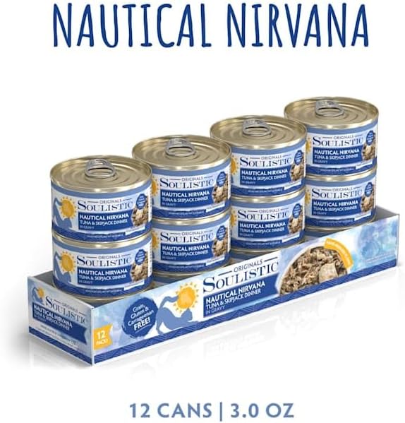 Soulistic Originals Nautical Nirvana Tuna & Skipjack Dinner in Gravy Wet Cat Food, 3 oz., Case of 12