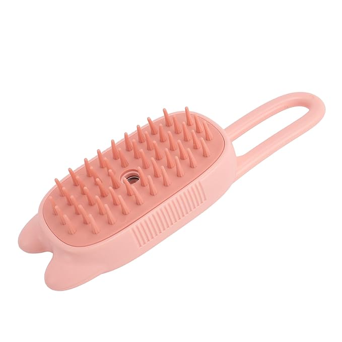 Cat Mist Brush Multifunctional One Click Spray Shedding Bath Brush Pet Steam Brush for Cats Grooming (Pink)