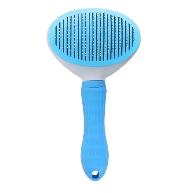 One Click Press Pet Hair Removal Cleaning Brush Pet Comb Cat And Dog Hair Specialized Pet Supplies Remove Floating(Blue)