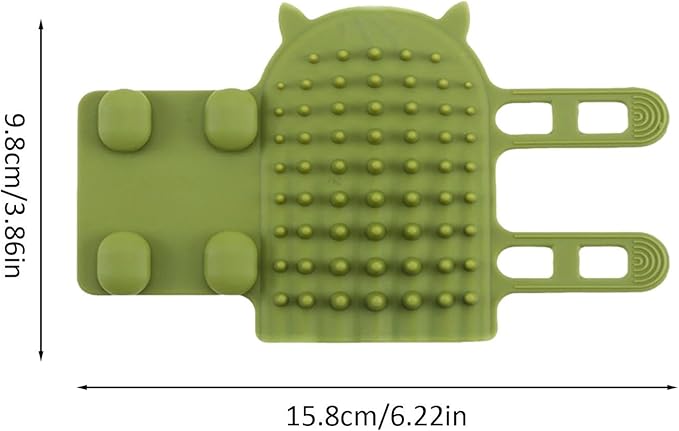 Cat Wall Brush - Selff Grooming Cat Brush, Adjustable Wall Corner Silicone Selff Scratcher | Cat Corner Brush, Portable Massage Brush, Soft Face Scratcher Brush for Dogs, Kittens, Puppies, Table Legs