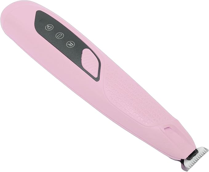 Pssopp Electric Cat Grooming Clippers, Electric Clippers Proof Body High Brightness LED Light Rechargeable Dog Trimmer for Small Area Hair Cat Grooming, (Pink)