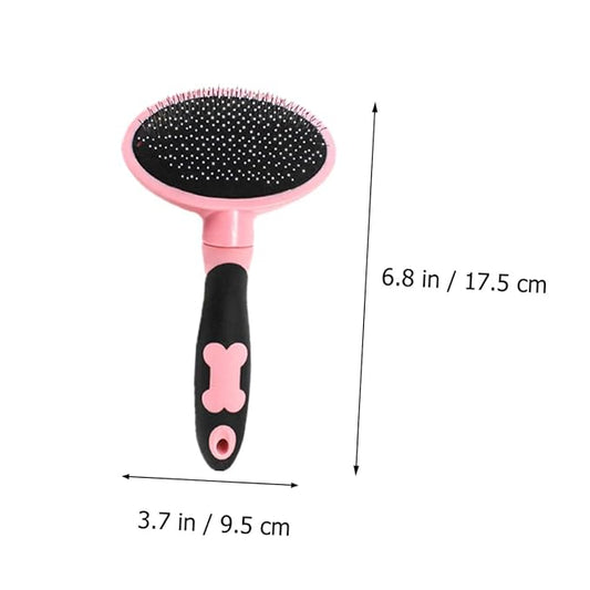 1Pc Ergonomic Cat Brush Grooming Tool with Smooth Rounded Teeth for Comfortable Pet Massage and Hair Removal Design for Long and Medium Haired Cats and Dogs