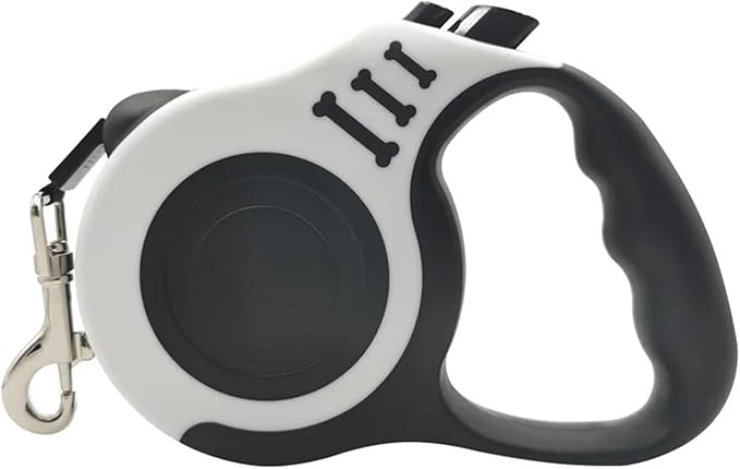 1pcs Retractable Dog Leash 5m, Strong Nylon Automatic Lead for Small Medium Dogs, Pets Traction Rope for Cats, Chihuahua Bulldog Supplies(White,3m)