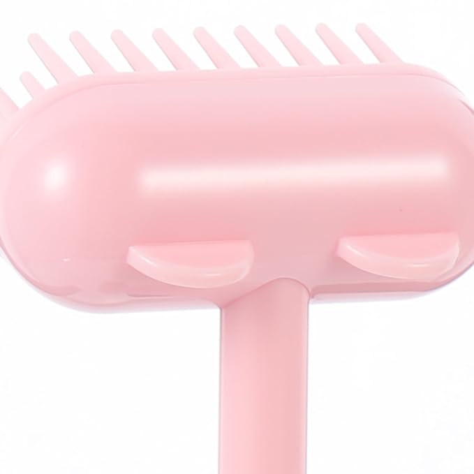ERINGOGO Cat Massage Brush Grooming Tool Soft Pet Hair Cleaning Brush for Indoor Cats Long Hair Shedding Removal with Scratch and Massage Function Compact Rose Design