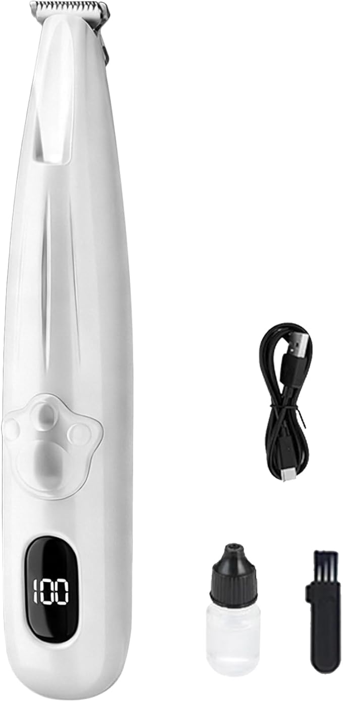 Waterproof Cat Grooming Tool, Cordless Pet Hair Trimmer with 16.5x3cm Quiet Clippers for Cats, Small Dogs, Home Grooming, Travel, Professional Salon
