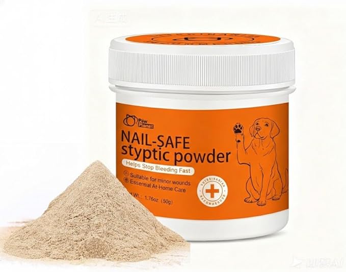 PAW PLANET Fast Acting Styptic Powder for Pets, Instant Blood Stopper for Dogs, Cats & Birds, Pain-Free Hemostatic Powder for Grooming Accidents & Broken Nails, Essential Pet First Aid Kit
