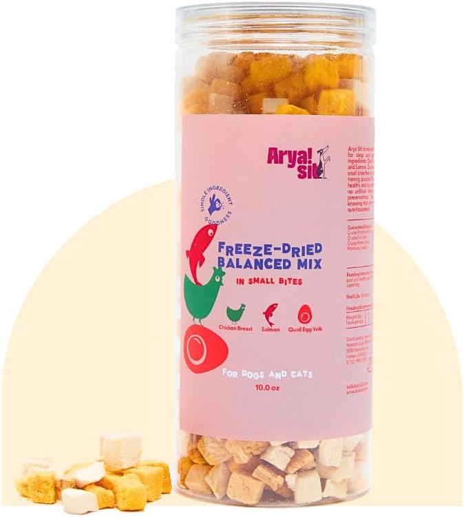 Freeze-Dried Single Ingredient Dog Treats & Food Topper (Balanced Mix)