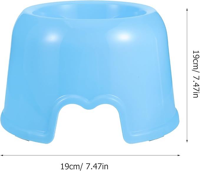 DECHOUS Plastic Dog Bowl and Cat Feeding Bowl, Round Sturdy Pet Food and Water Dish, Blue Candy Color for Puppies and Adult Dogs, Sturdy Plastic Pet Feeding Supplies for Home Use
