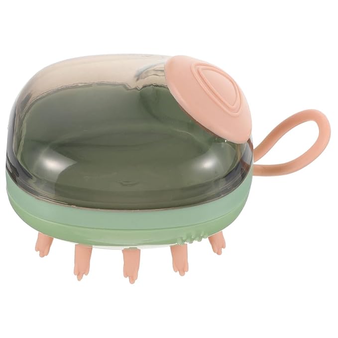 Cat and Dog Bath Brush for Grooming and Massage, Small Green Pet Bathing Tool with Soft Bristles, Suitable for Puppy and Adult Pet Cleaning Supplies