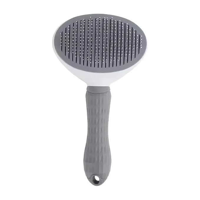 One Click Press Pet Hair Removal Cleaning Brush Pet Comb Cat And Dog Hair Specialized Pet Supplies Remove Floating(Gray)