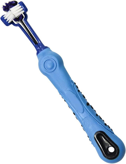 aqxreight 3 Sided Pet Toothbrush Multi Angle Dog Cat Toothbrush Pet Supplies for Oral Thoroughly Clean Pre 3 Sided Toothbrush3 Dog ToothbrushPet ToothbrushDog ToothbrushDog and (Green) (Blue)