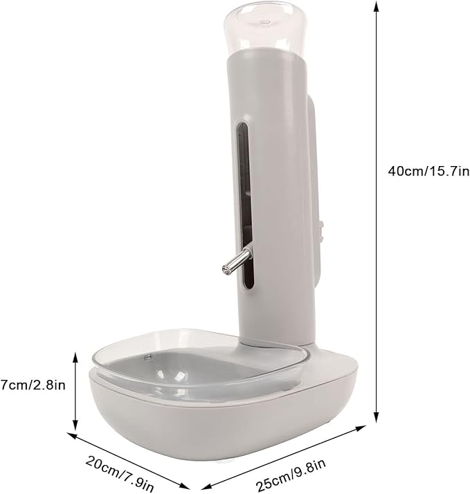 Adjustable Dog Standing Water Dispenser Bowl Stainless Steel Control Pet Drinking Feeder for Dogs Cats 680ml for Pet Feeding Watering Supply