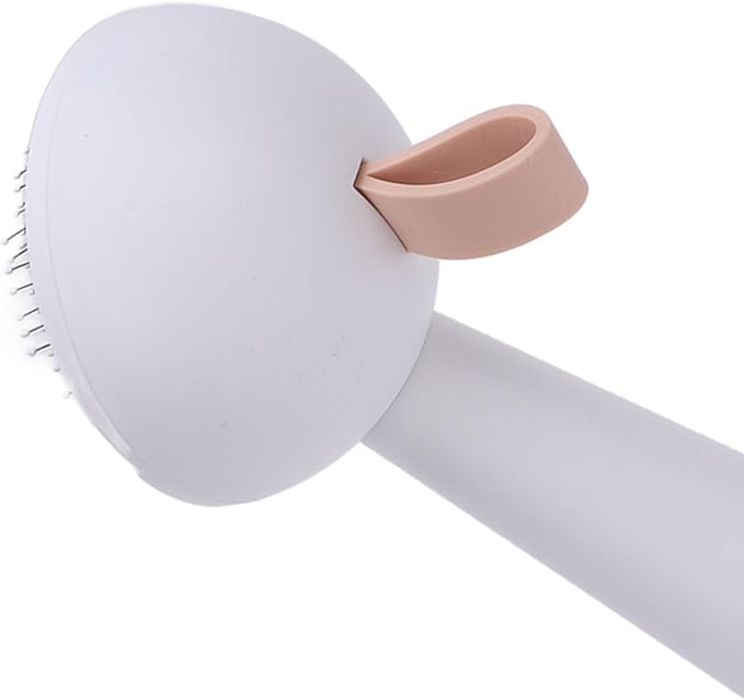 HEEPDD Cat Self Cleaning Slicker Brush, Pets Skin Friendly Grooming Brushes Pet Deshedding Brush for Shedding Dogs Cats Hair Easy to Remove Loose Undercoat with Long or Short Hairs (White)