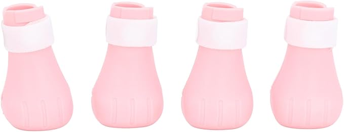 Cat Grooming Boots, Prevent Biting Adjustable Cat Covers for Injection for Bathing (Pink)