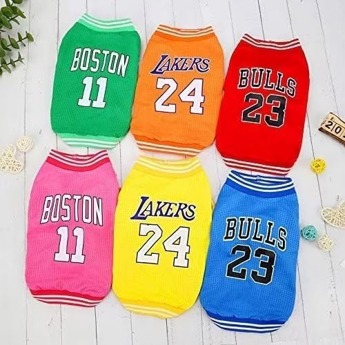 Dog Clothes Basketball Mesh Breathable T-Shirt,Pet Clothes Puppy Sportswear Spring/Summer Fashion Dog Shirt. (Pink, X-Large)