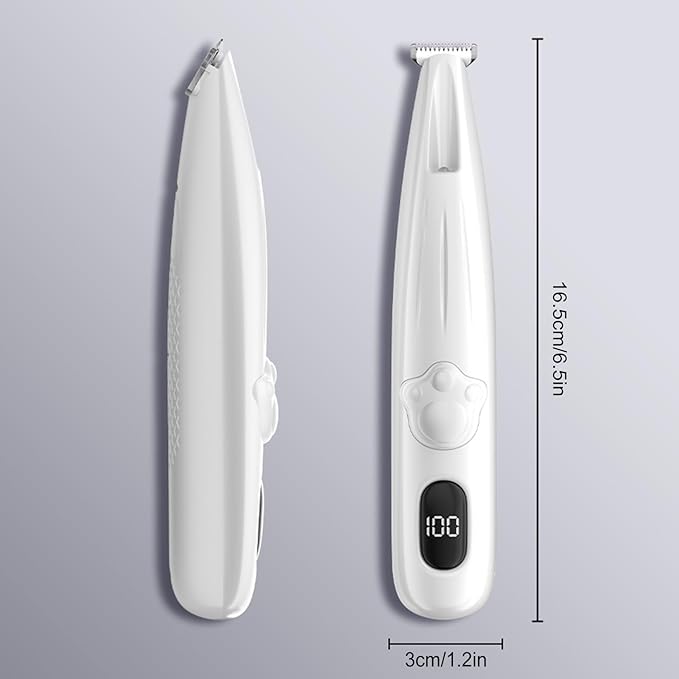 Cat Grooming Trimmer | Waterproof Rechargeable Shaver,Cat Hair Removal Coat Trimmer - for Paws Eyes Face Buttocks Small Medium Large Breeds