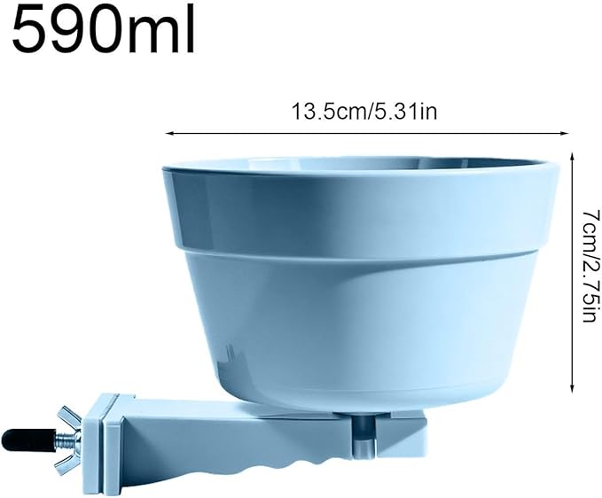 Dog Crate Water Bowl, Removable Detachable Puppy Feeder, 13.5x7cm, Indoor Outdoor Feeding Container, Small Dog Food Holder, Easy Clean Design, Stable Pet Supply, for Home, Yard, Apartment
