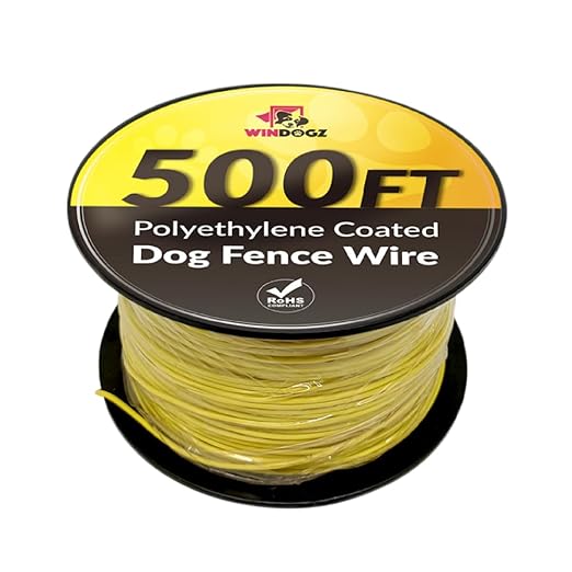 Dog Fence Wire for Electric Dog Fence System, 500 ft, Covers ¼ Acre Area, Easy to Install, Compatible with reputable Underground Fence Brands, Durable, 20 Gauge Wire .025 Polyethylene Coated
