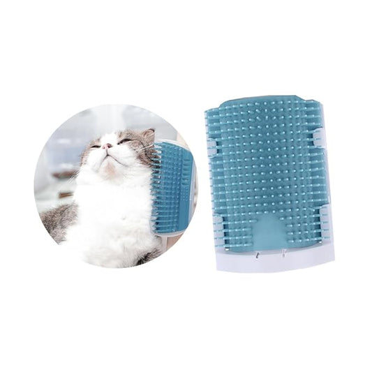 Toyvian Cat Rubbing Brush Cat Massage Self Supplies Self Grooming Brush Pet Products Blue