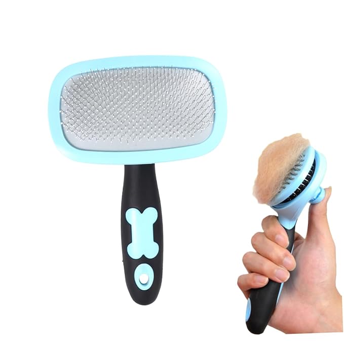 BESPORTBLE Ergonomic Grip Pet Hair Comb Cat Brush for Shedding Pet Grooming Supplies Massager Comb