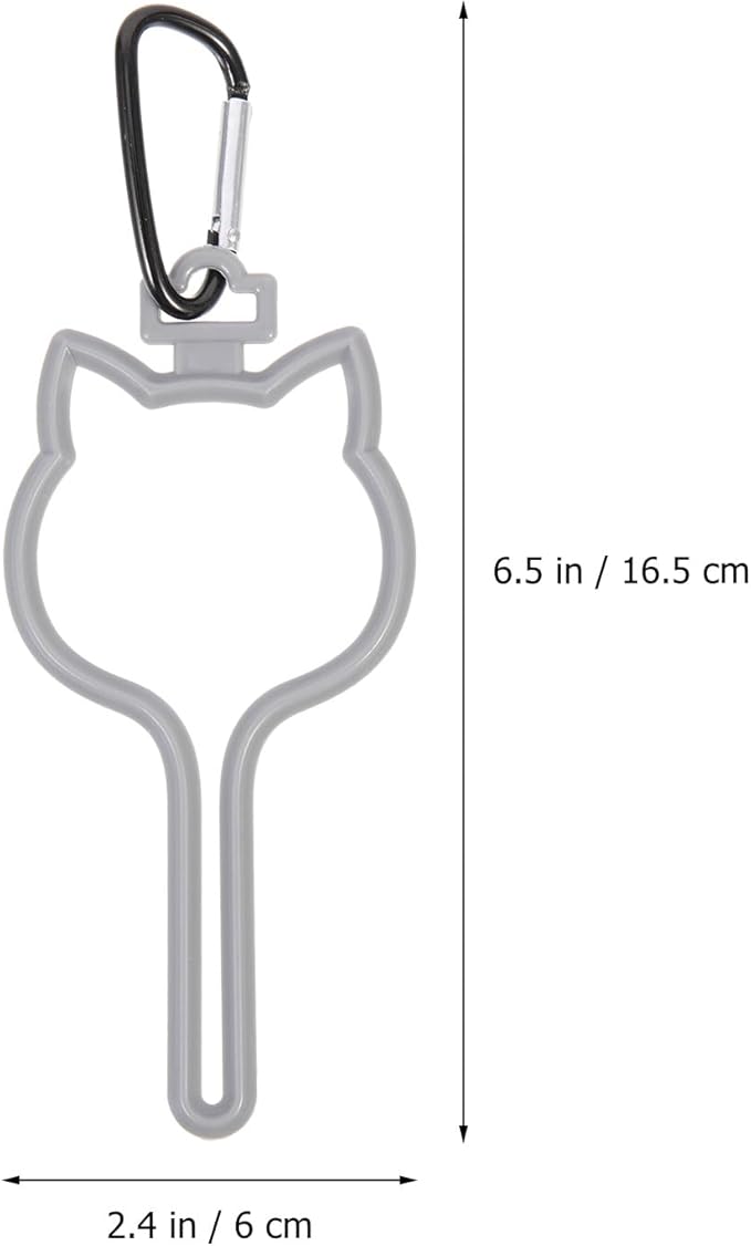 8pcs Dog Poop Bag Holder Clips Hands-free Leash Attachment Plastic Pet Waste Bag Supply Smoke Gray for Walking and Outdoor Use