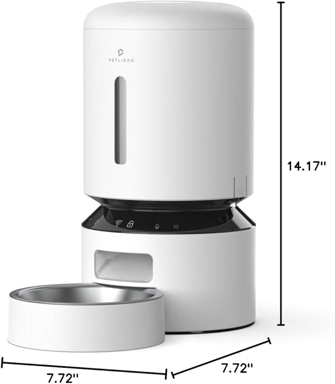 PETLIBRO Automatic Cat Feeder,5G WiFi Automatic Dog Feeder with Freshness Preservation,5L Timed Cat Feeders with Low Food Sensor,Up to 10 Meals Per Day,Granary Pet-Feeder for Cats/Dogs,(Pack of 4)