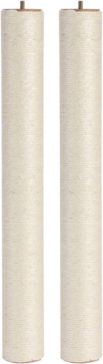 SHENGOCASE Cat Tree Tower Replacement Post with Built in M8 Screw, 23.2 Inch Length, 3 inch Diameter, 2-Pack