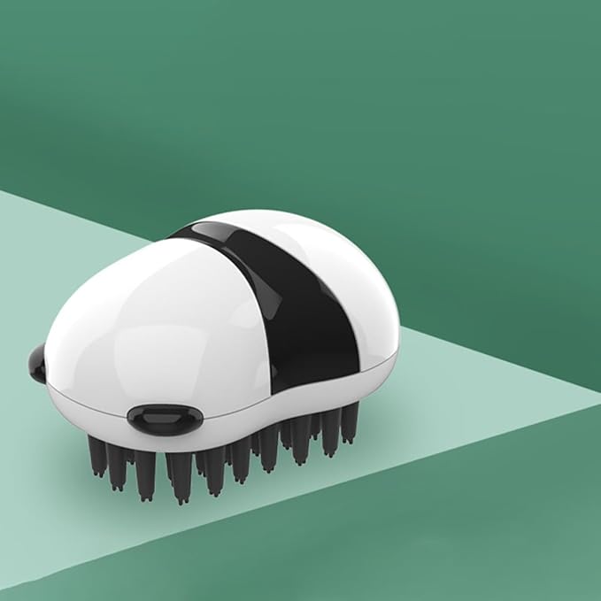 Pet Bath Brush Dog Bath Brush with Panda Design Soft Rubber Bristles for Puppy and Cat Bathing Supplies