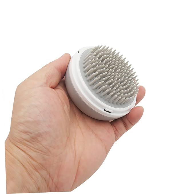 Happyyami Multifunctional Pet Grooming Comb Grey Bathing and Massage Tool for Dogs and Cats Easy Hair Removal and Detangling Comb Skin-friendly Cleaning Brush for Shedding and Dander