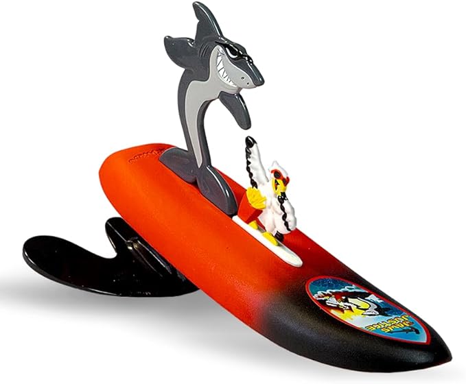Surfer Dudes Legends & Surfer Pets Wave Powered Mini-Surfer, Pet and Surfboard Beach Toy - Jaws Justice and Curly