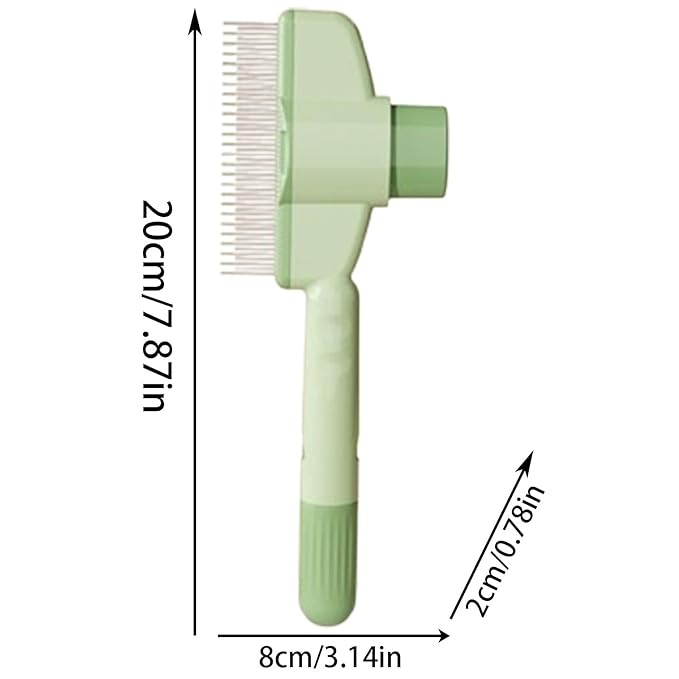 Pet Knotting Comb for Dogs, Cat Grooming Comb for Hair Knots, Puppy Grooming Combs, Pet Hair Remover Combs, Flea Cleaning Brush with Button Function