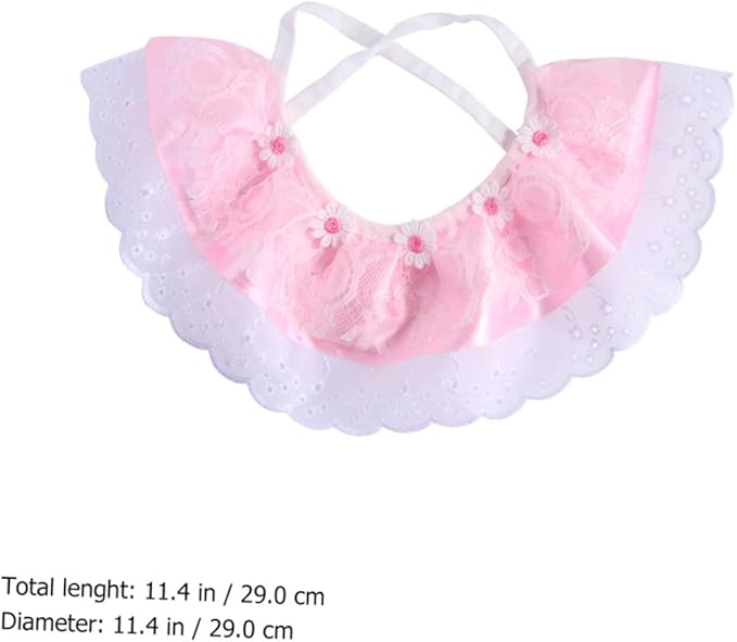 Toyvian Pet Dog Birthday Costume Set 2pcs Pink Crown Hat with Lace Dog Birthday Scarf Bandana for Puppy Party Supplies