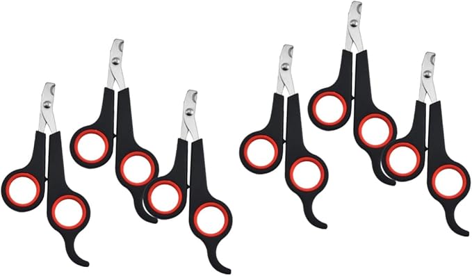BESPORTBLE 6pcs Ergonomic Pet Nail Clippers Portable Dog and Cat Nail Trimmers Lightweight Design for Easy Use for Safe and Comfortable Grooming