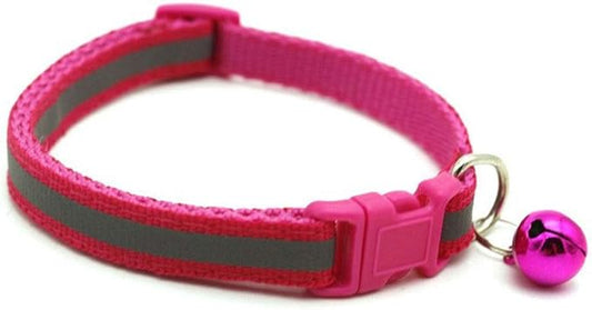 Dog Basic Collars Pet Collar Reflective pet Bell Collar Adjustable Size Suitable for Cats and Small Dogs pet Supplies(1)