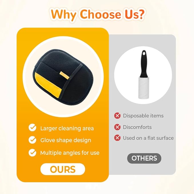 Pet Hair Remover Gloves, 2026 Upgraded Washable Pet Grooming Gloves,Pet Hair Removal Glove for Cats & Dogs, Reusable Double Sided Electrostatic Pet Hair Remover (2)