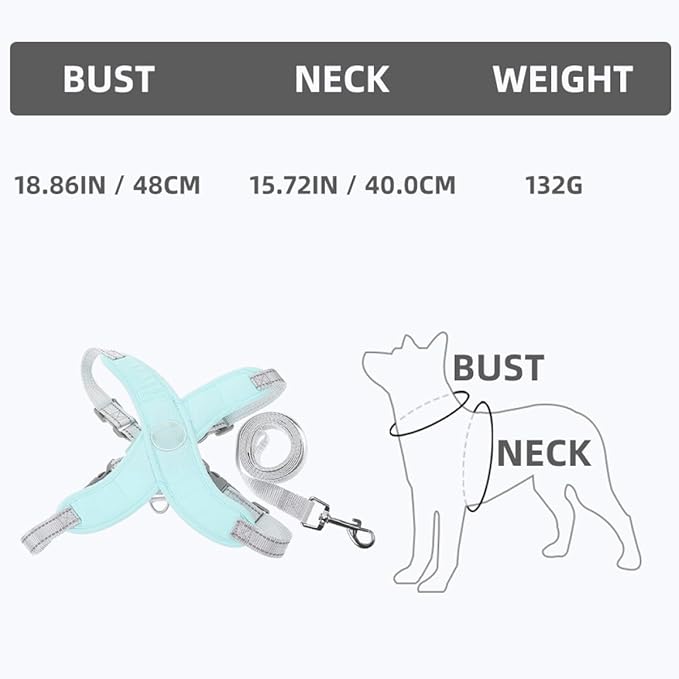Adjustable Green Dog Vest Harness Reflective Straps, Wear-Resistant Puppy for Outdoor Walking and Training, Large Size Pet Supply