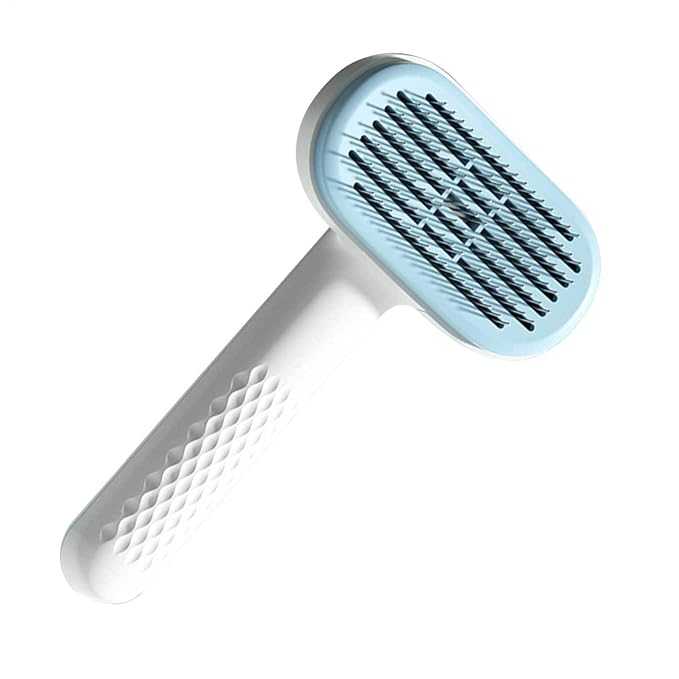 Cat Grooming Brush | Self Cleaning Slicker Tool for Dogs Cats - Comb Removes Loose Undercoat Mats Tangles Hair, Massage Pin Design Improves Circulation | for Home Salon Daily Care