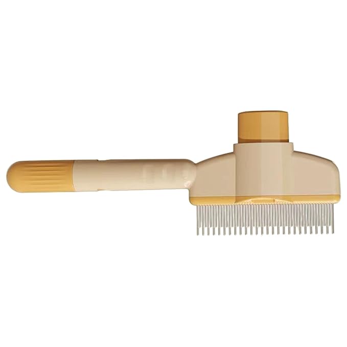 Cat Brush for Shedding - Self-Cleaning Grooming Non-Slip Handle,Long Hair Cat Brush Dematting Comb,for Long Short Puppy Kitten Pet Undercoat Indoor Home Travel Bath Massage