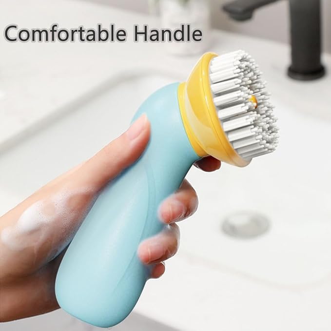 Pet Bath Brush Dog Cat Massage Hairbrush Comb with Shampoo Dispenser for Grooming Shower Scrubbing Shedding Massage Long Short Hair Pets Cats Dogs Supplies - Blue
